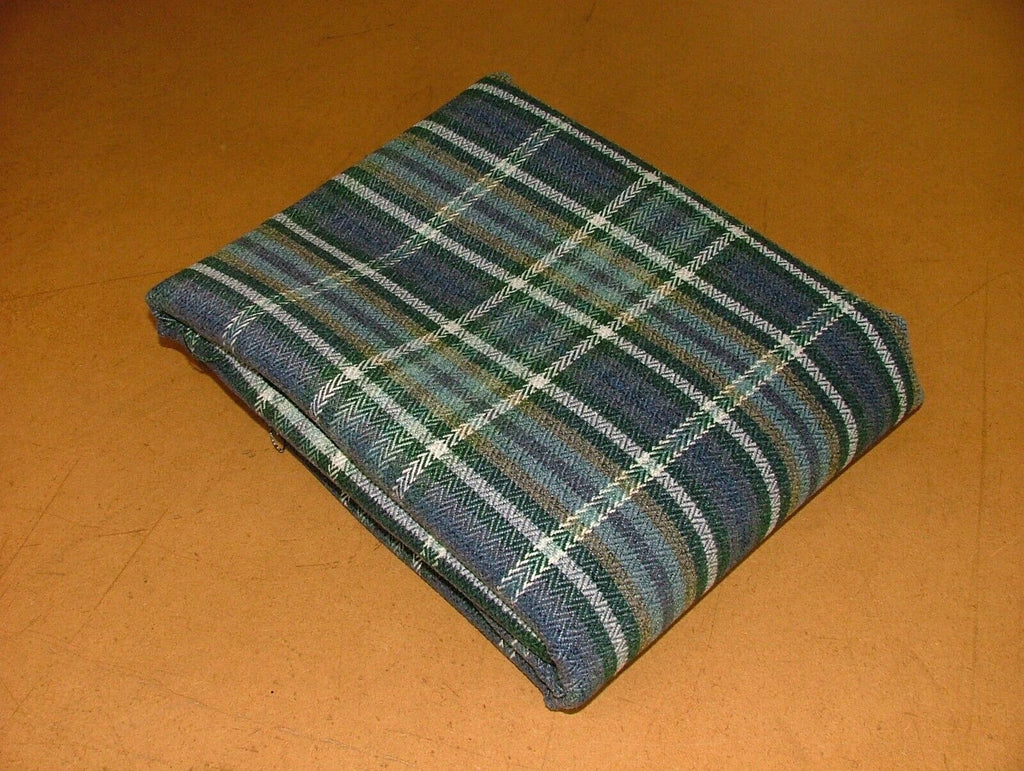 2.7 Metre Pitlochry Indigo Blue Tartan Flame Retardant Fabric Upholstery Cushion