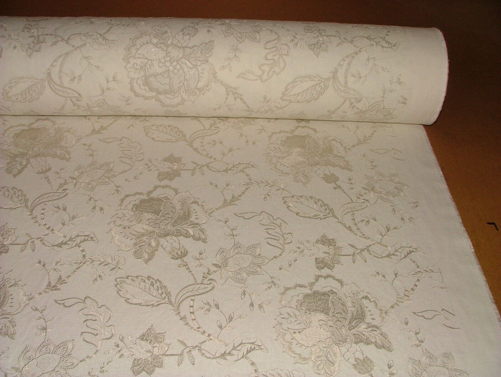 18 Metres Sandringham Natural Embroidered Curtain Upholstery Fabric RRP £720.00