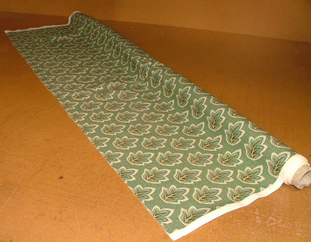 3 Metre iLiv Foshni Leaf Green 100% Cotton Fabric Cushion Curtain Upholstery Use