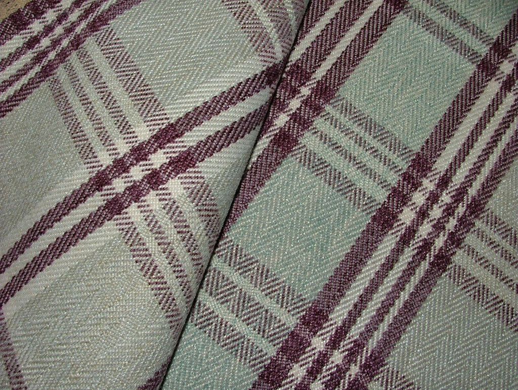 Blair Mulberry Wool Effect Thick Tartan Upholstery Cushion Curtain Fabric