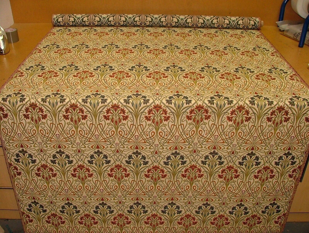 3 Metres Art Nouveau Tiffany Jewel Thick Jacquard Curtain Upholstery Cushion