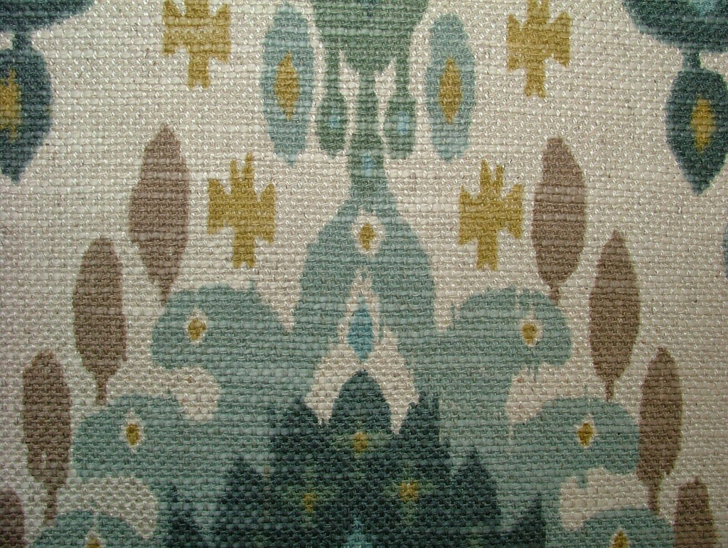 iLiv Boho Glacier Ikat Linen Blend Cotton Curtain Upholstery Cushion Fabric