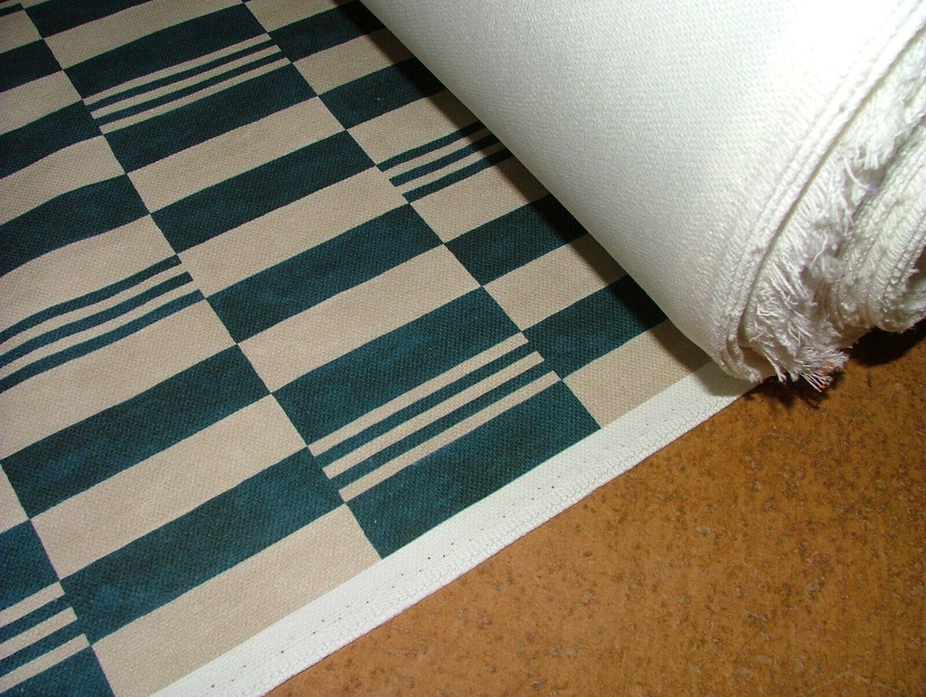 Romo Checkerboard Kingfisher Recycled Cotton Fabric Upholstery Cushion Curtain