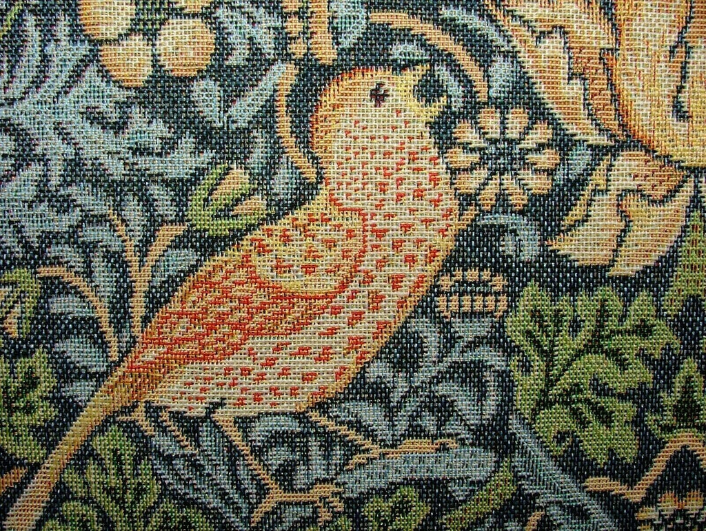 William Morris Strawberry Thief Tapestry Curtain Upholstery Cushion Fabric