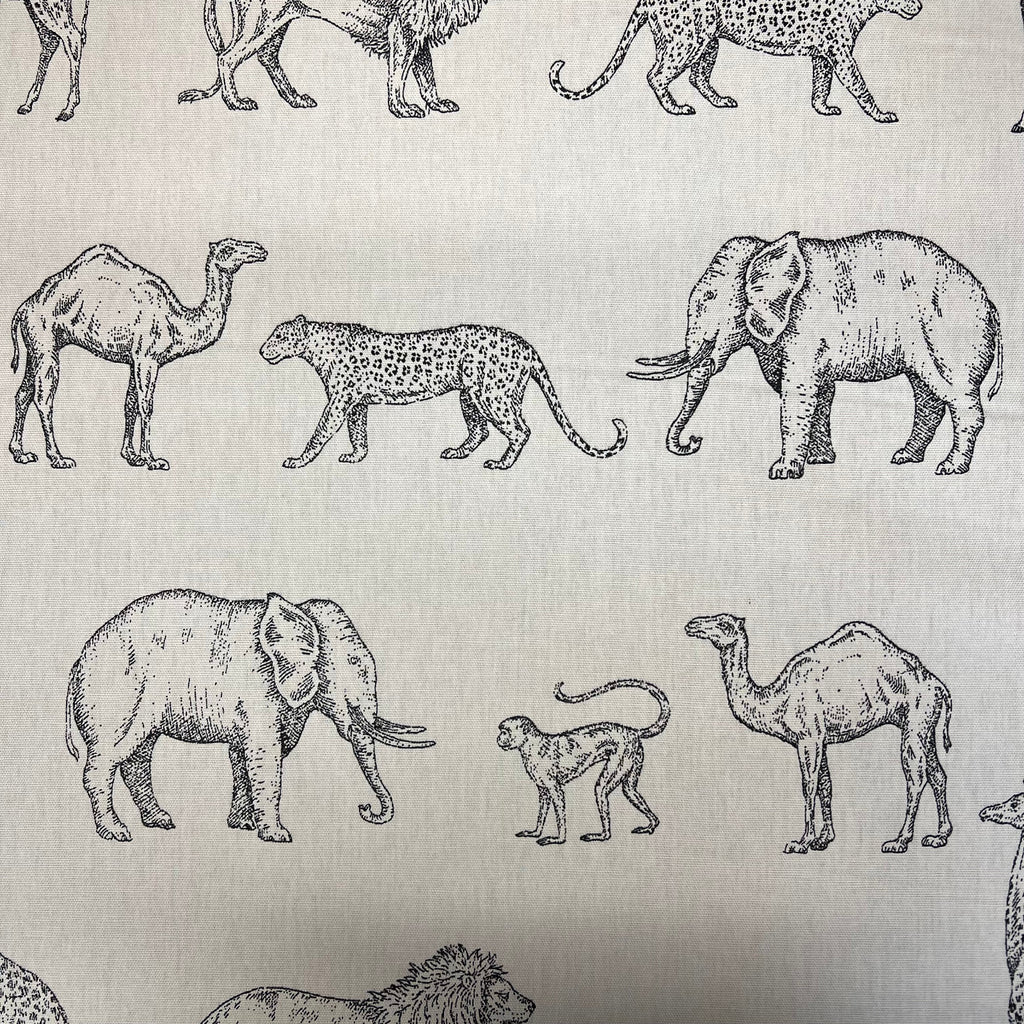 3.2m iLiv Prairie Animals Anthracite Cotton Fabric Cushion Curtain Upholstery7