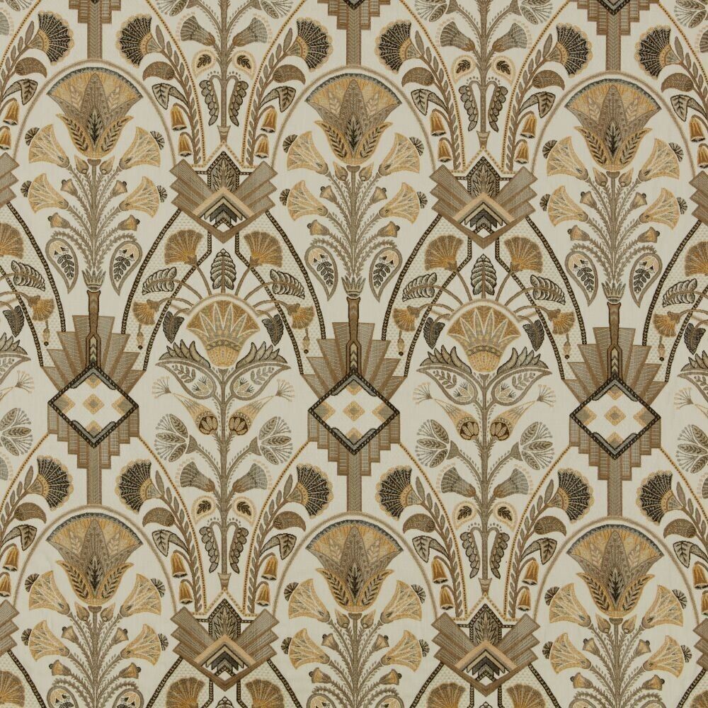 Art Deco Madison Soft Gold  Woven Jacquard Curtain Upholstery Cushion Fabric