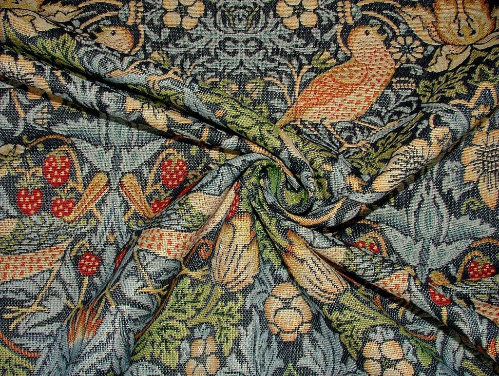 William Morris Strawberry Thief Tapestry Curtain Upholstery Cushion Fabric