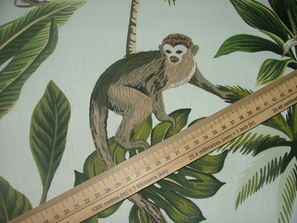 Tropical Monkey Botanical 100% Cotton Curtain Upholstery Cushion Blind Fabric