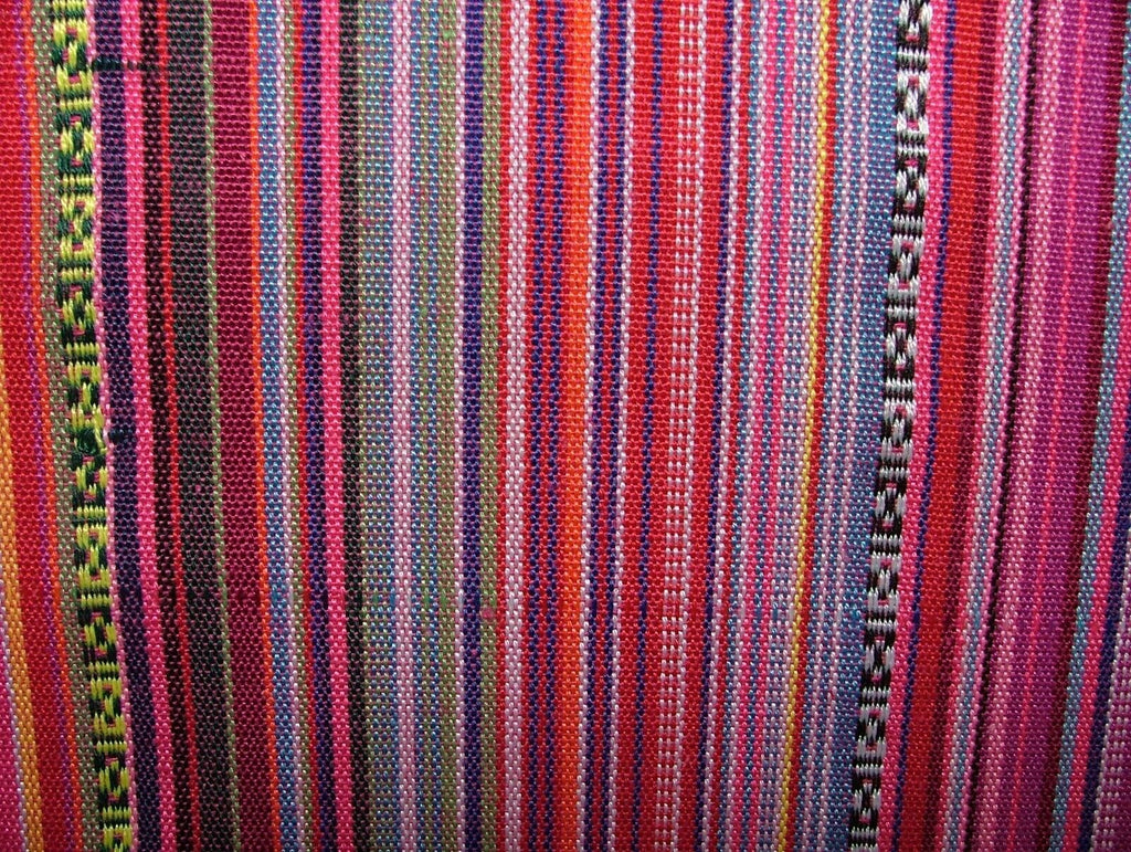 Mexican Chilli Pink Stripe Woven Jacquard Curtain Upholstery Cushion Fabric