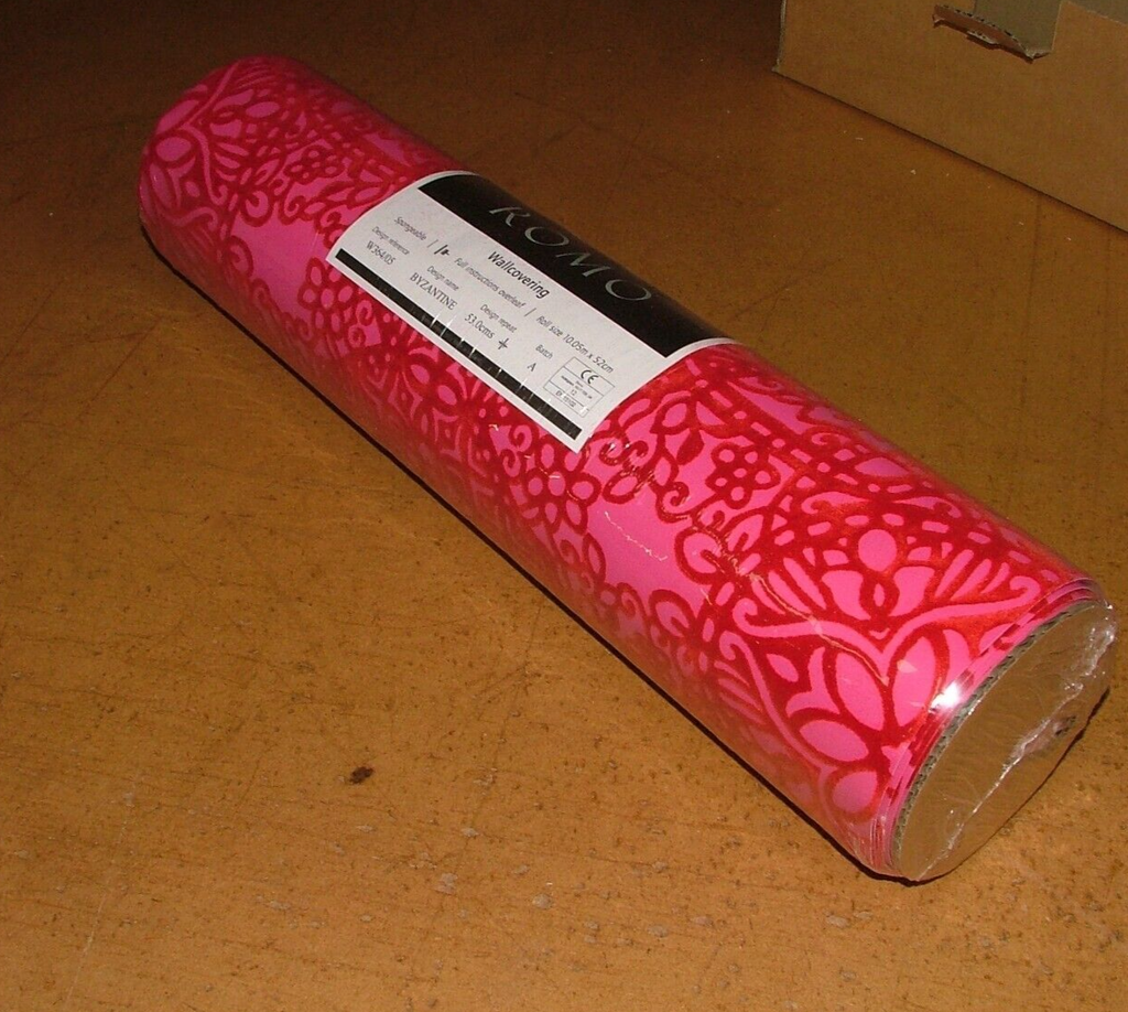 Romo Black Edition Byzantine Carnelian Flock Wallpaper RRP £133.00 - BY THE ROLL1