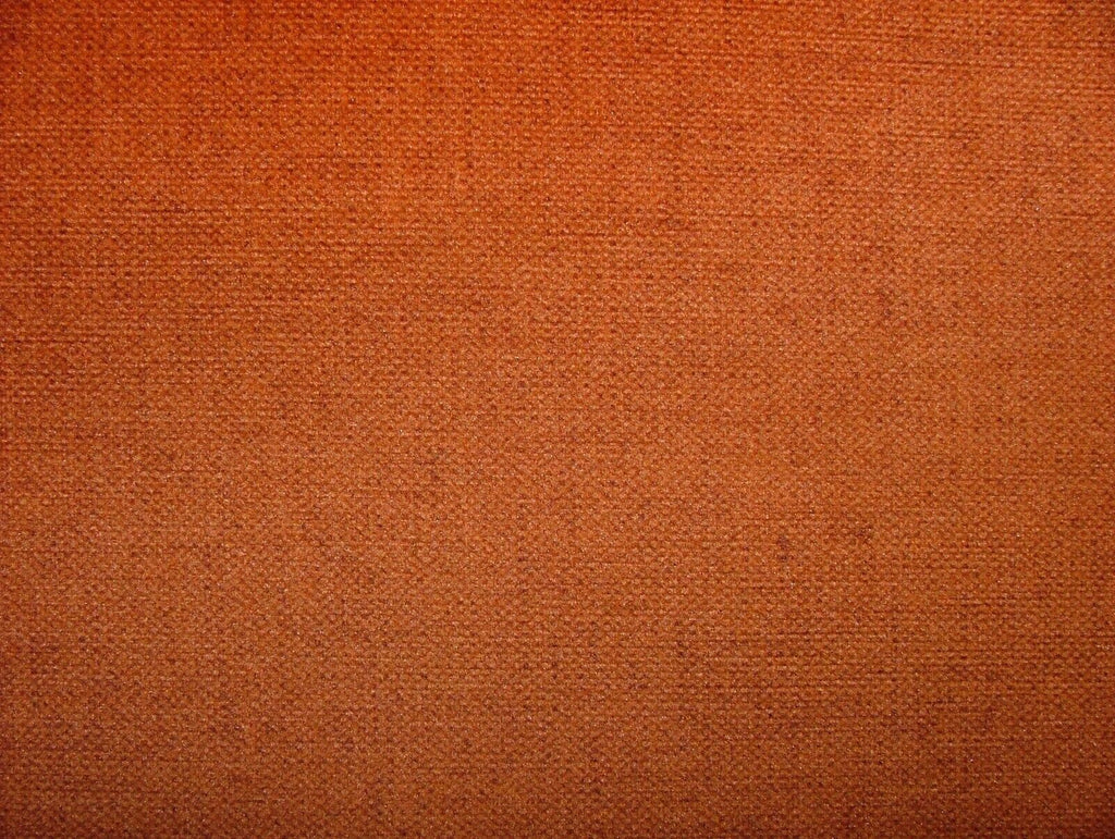 Seville Burnt Orange Thick Velvet Fabric Curtain Upholstery Cushion Multi Use