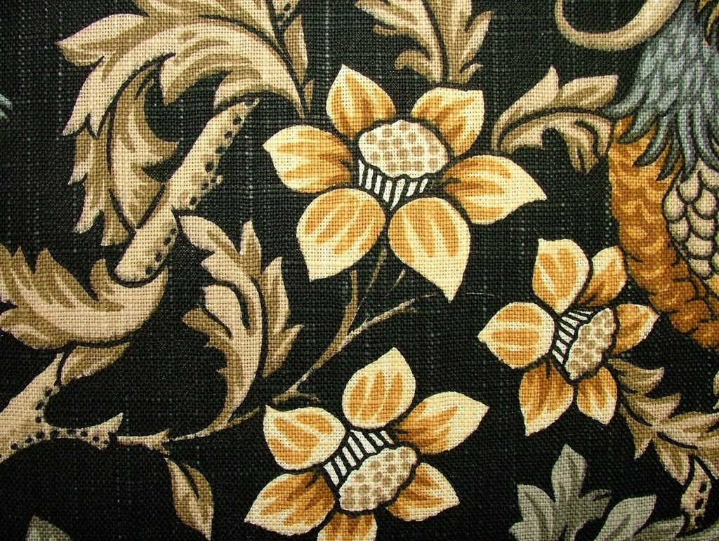 Cotton Curtain Fabric Hampton Court Floral Bird Upholstery Cushion 10 Metre Roll7