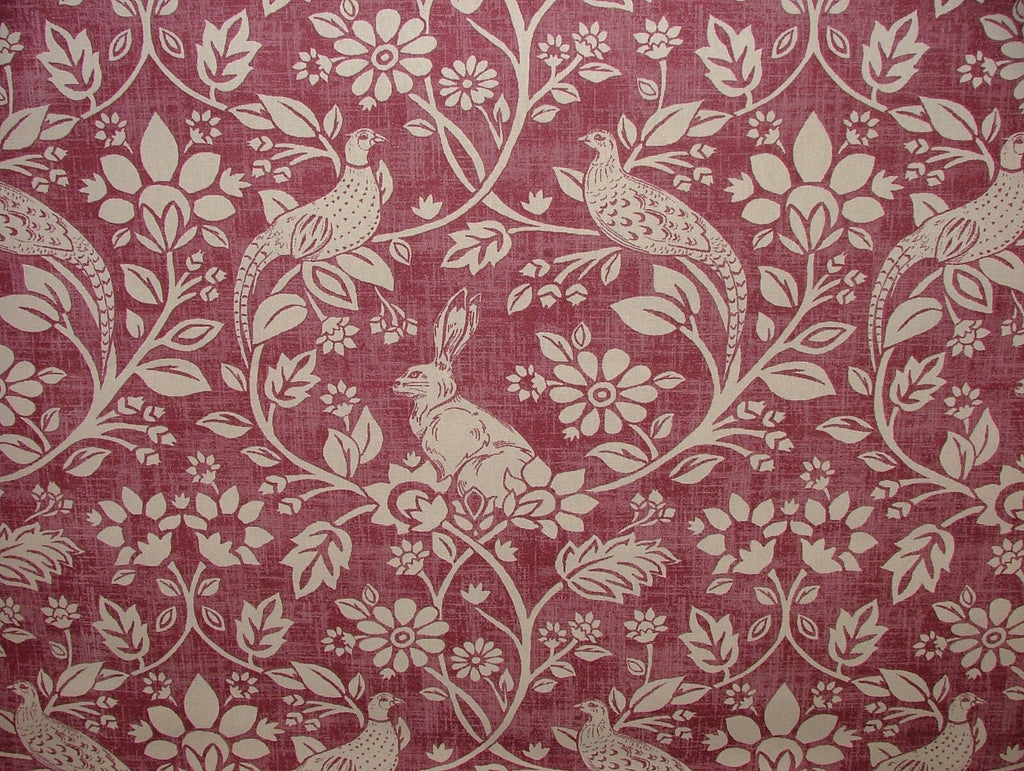 Heathland Hares And Game Birds Cotton Designer Curtain Blinds Upholstery Fabric