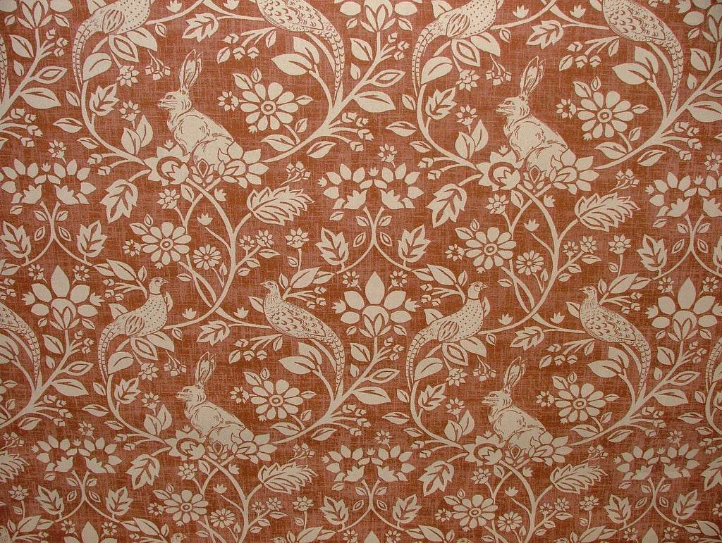 Heathland Hares And Game Birds Cotton Designer Curtain Blinds Upholstery Fabric