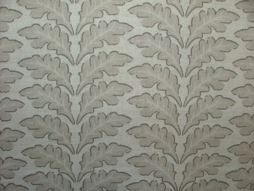 Morris Leaf Stone 100% Cotton Curtain Upholstery Cushion Roman Blind Fabric