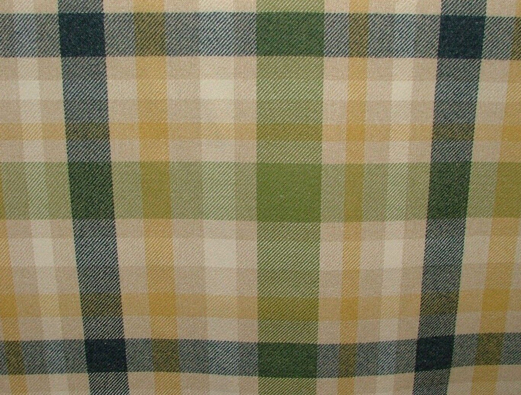Tobermory Ochre Wool Effect Thick Tartan Upholstery Curtain Cushion Fabric