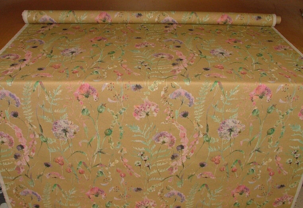 Country Journal Linen And Cotton Blend Floral Fabric Curtain Cushion Upholstery