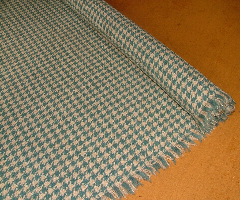 2.6 Metres iLiv Houndstooth Ocean FR Upholstery Fabric Cushion Upholstery