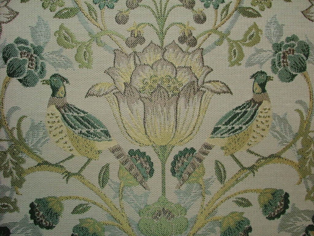 Morris Bird Antique Jacquard Fabric Ideal For Curtain Upholstery Cushion Throws