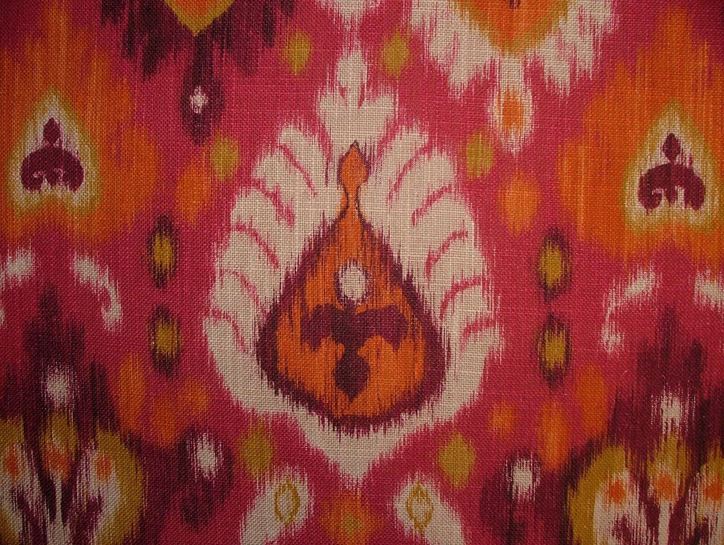 1.7 Metres iLiv Mandu Cerise Linen Blend Fabric Curtain Upholstery Cushion