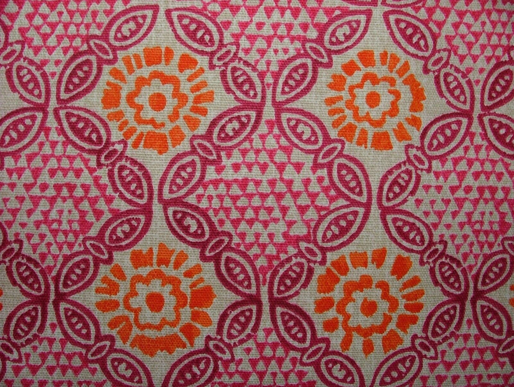 Grand Bazaar Hot Pink 100% Cotton Curtain Upholstery Cushion Roman Blind Fabric