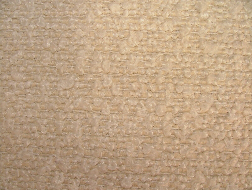 1.8 Metres Arlo Ivory Chunky Boucle Woven Curtain Upholstery Cushion Fabric