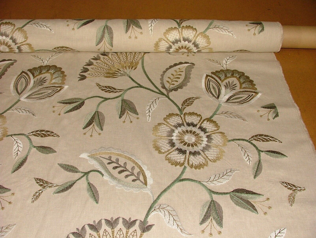 2.6 Metres iLiv Ophelia Thyme Embroidered Fabric Curtain Upholstery Cushion