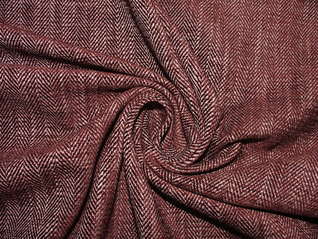 20 Metres Herringbone Copper Linen Blend Curtain Upholstery Fabric RRP £560.00
