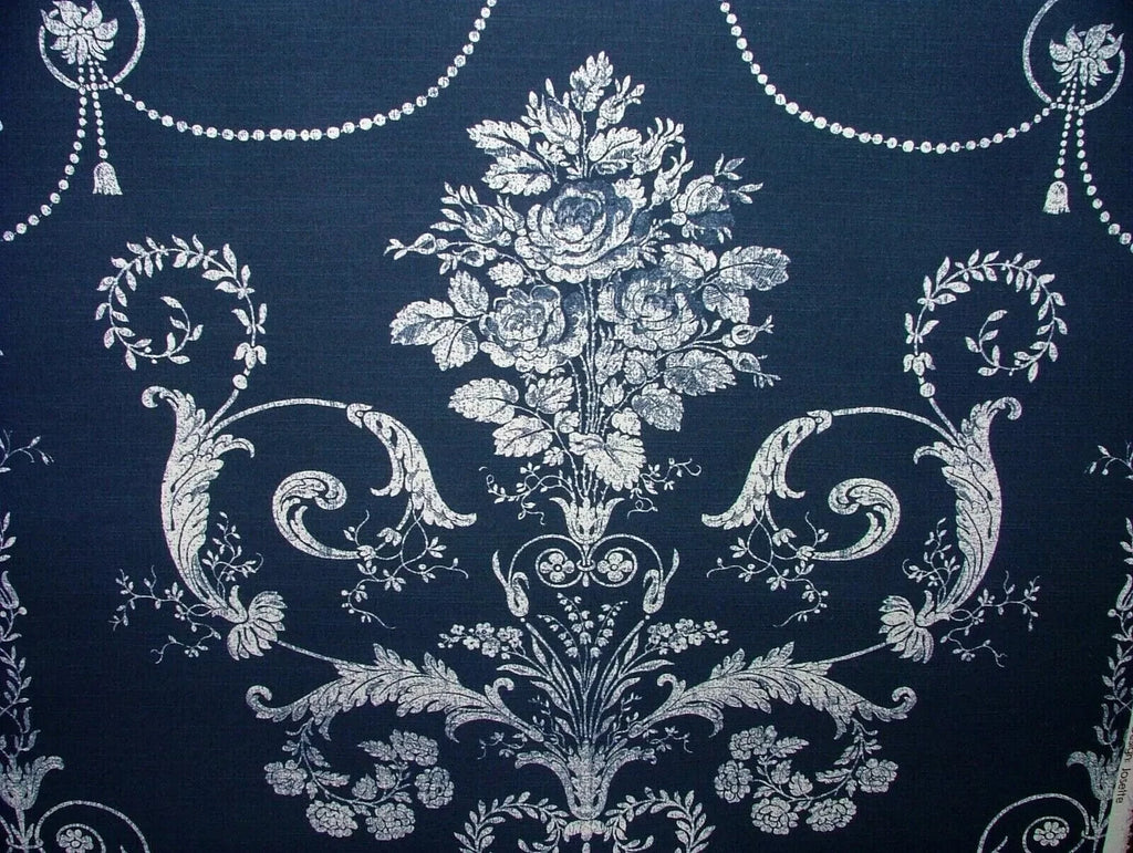 13 Metre Laura Ashley Josette Midnight Blue Fabric Curtain Cushion Upholstery6
