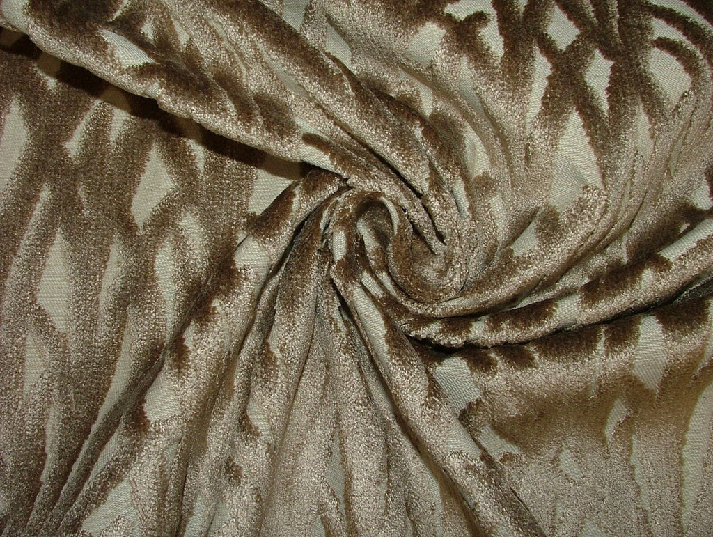 Arboretum Taupe Extra Thick Plush Velvet Curtain Upholstery Cushion Fabric