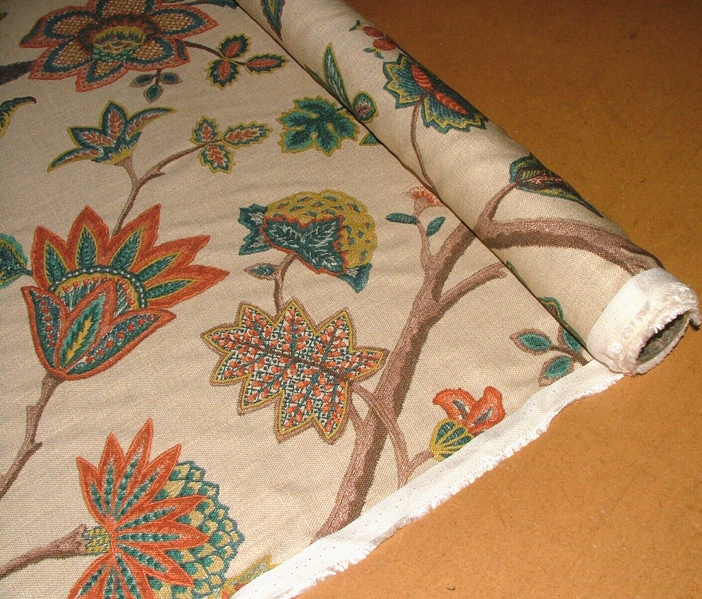 2.6 Metres iLiv Chanderi Papaya Linen Mix Fabric Cushion Curtain Upholstery