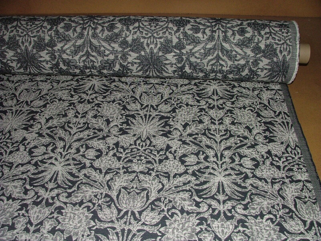 35 Metres Riverhill Indigo Blue Woven Jacquard Fabric Curtain Upholstery Cushion