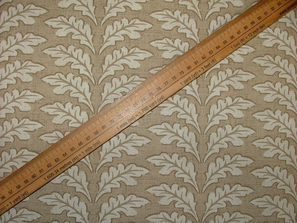 Morris Leaf Caramel Cotton Curtain Upholstery Cushion Roman Blind Fabric