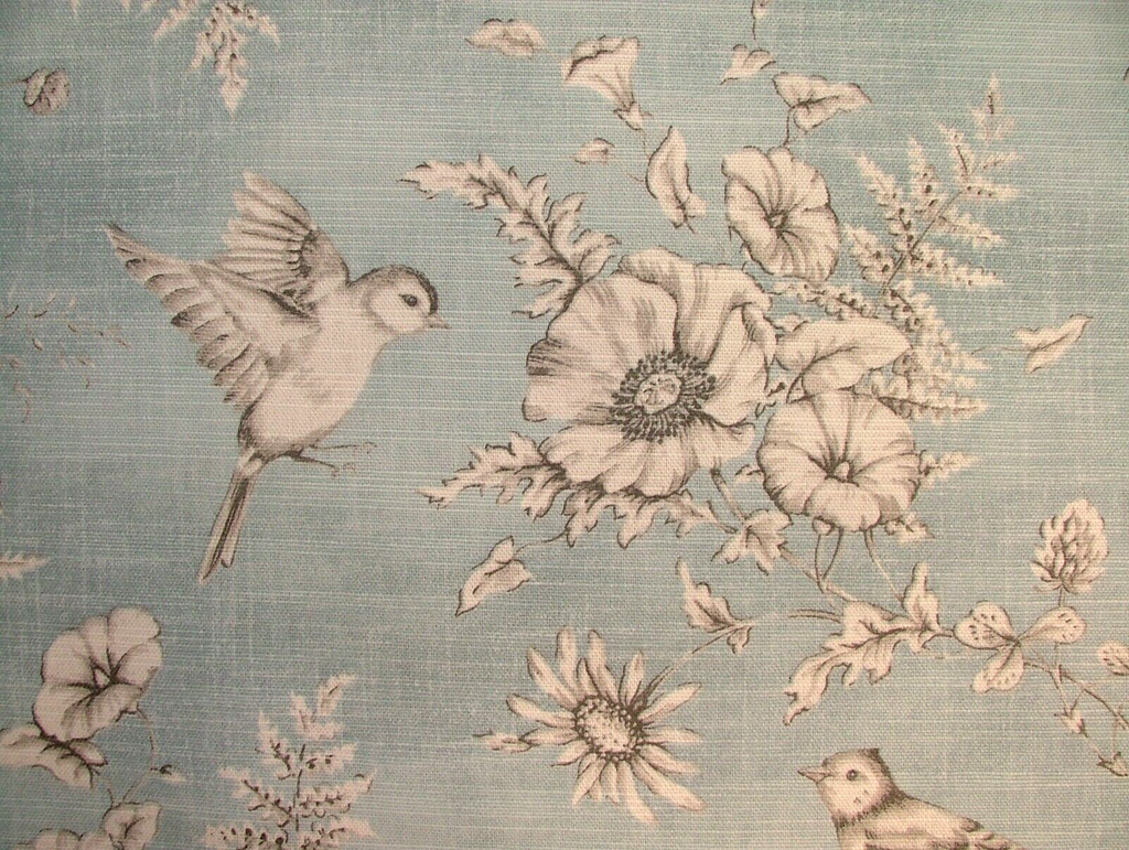 2 Metres iLiv Finch Toile Delft Cotton Fabric Cushion Curtain Upholstery