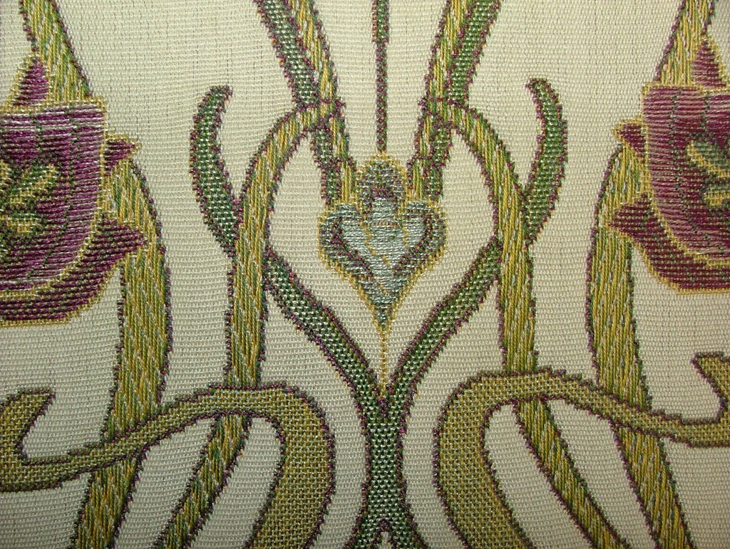 Art Nouveau Pugin Mulberry Woven Jacquard Curtain Upholstery Cushion Fabric