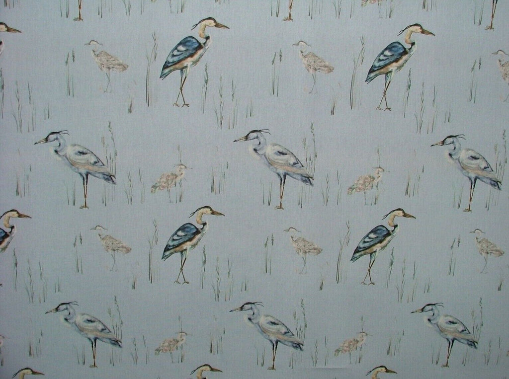 iLiv Herons Riviera Cotton Curtain Upholstery Cushion Roman Blind Bird Fabric