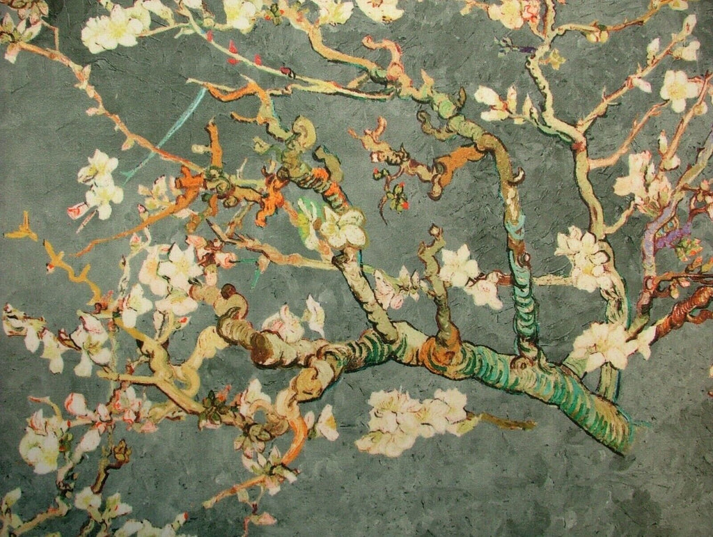 Japanese Cherry Blossom Tree Grey Velvet Fabric Curtain Upholstery Cushion Use