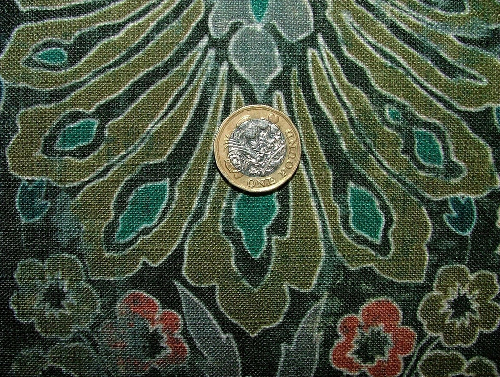 Cromford Jade Digitally Printed Fabric Curtain Upholstery Cushion Headboards