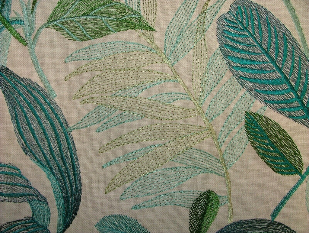 3 Metres iLiv Antigua Lagoon Embroidered Fabric Curtain Upholstery Cushion