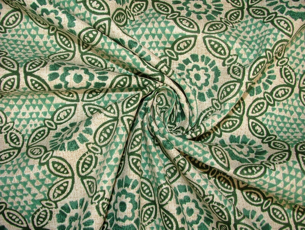 Grand Bazaar Malachite Cotton Curtain Upholstery Cushion Roman Blind Fabric