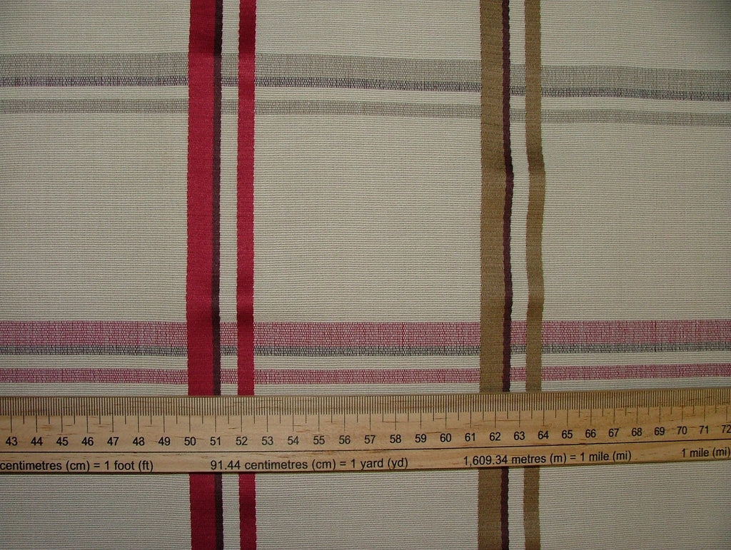 Romo Curtain Upholstery Fabric Quincey Redcurrant Woven Check - 14 Metres17
