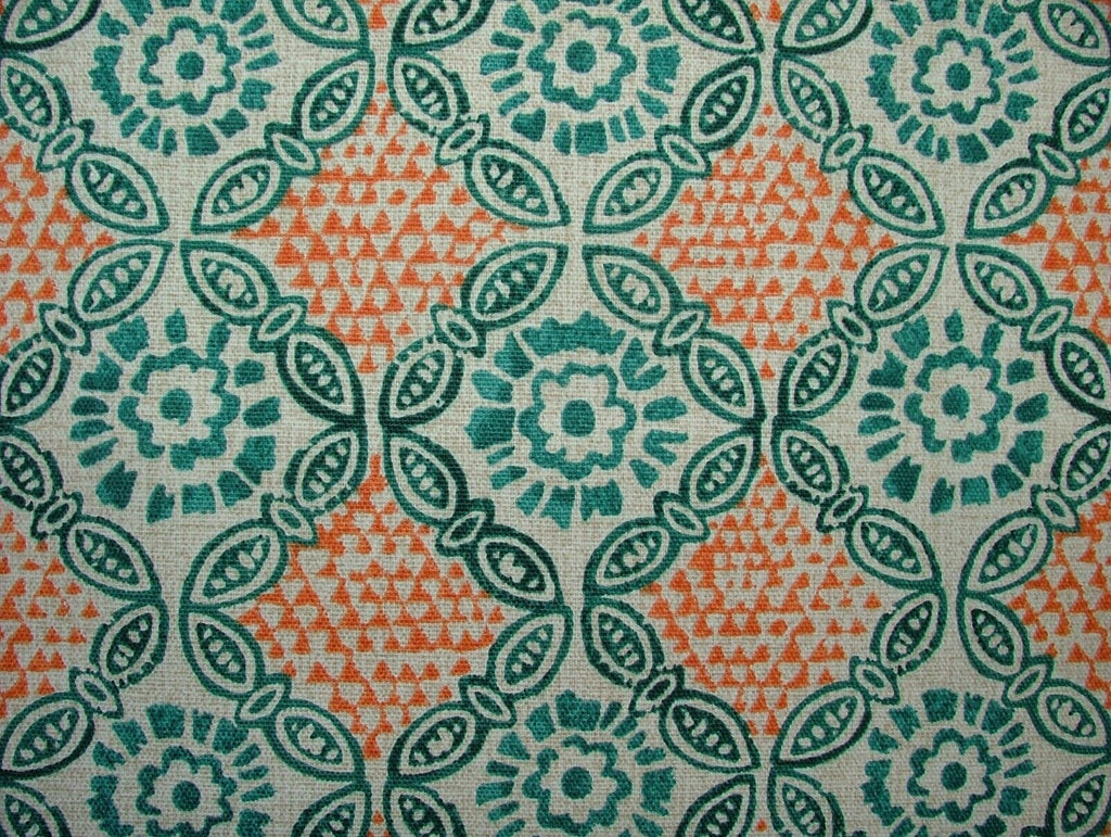 Grand Bazaar Seafoam 100% Cotton Curtain Upholstery Cushion Roman Blind Fabric