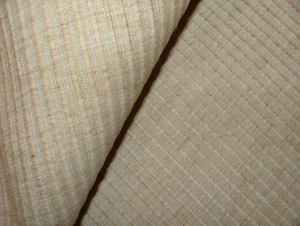 Romo Natural Beige Ribbed Linen Blend Fabric Upholstery Cushion Curtain Craft