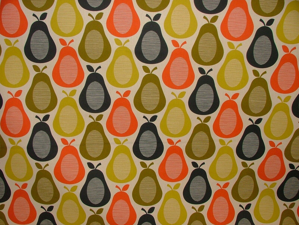 Designer Orla Kiely Scribble Pear Multi Cotton Curtain Upholstery Craft Fabric