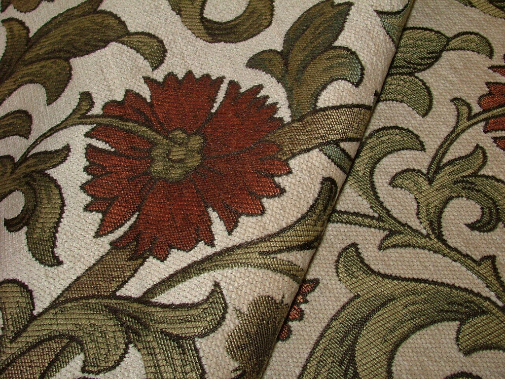 Scottish Thistle Cayenne Chenille Fabric Curtain Cushion Upholstery Throws Blind