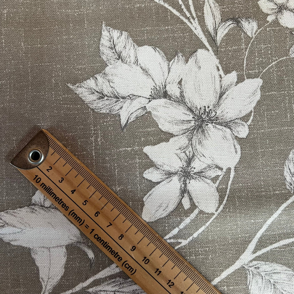 7.3 Metres iLiv Etched Vine Linen Cotton Fabric Curtain Roman Blinds Upholstery