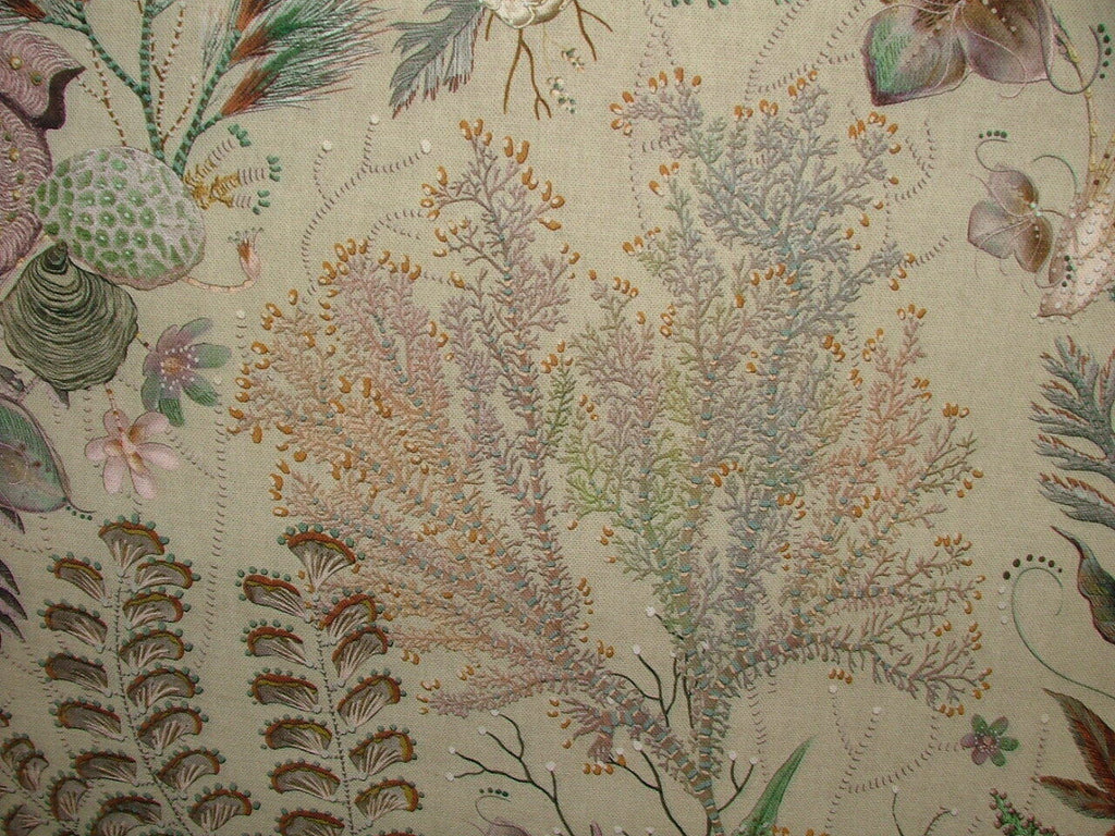 Underwater World Of Coral 100% Cotton Curtain Upholstery Cushion Blind Fabric