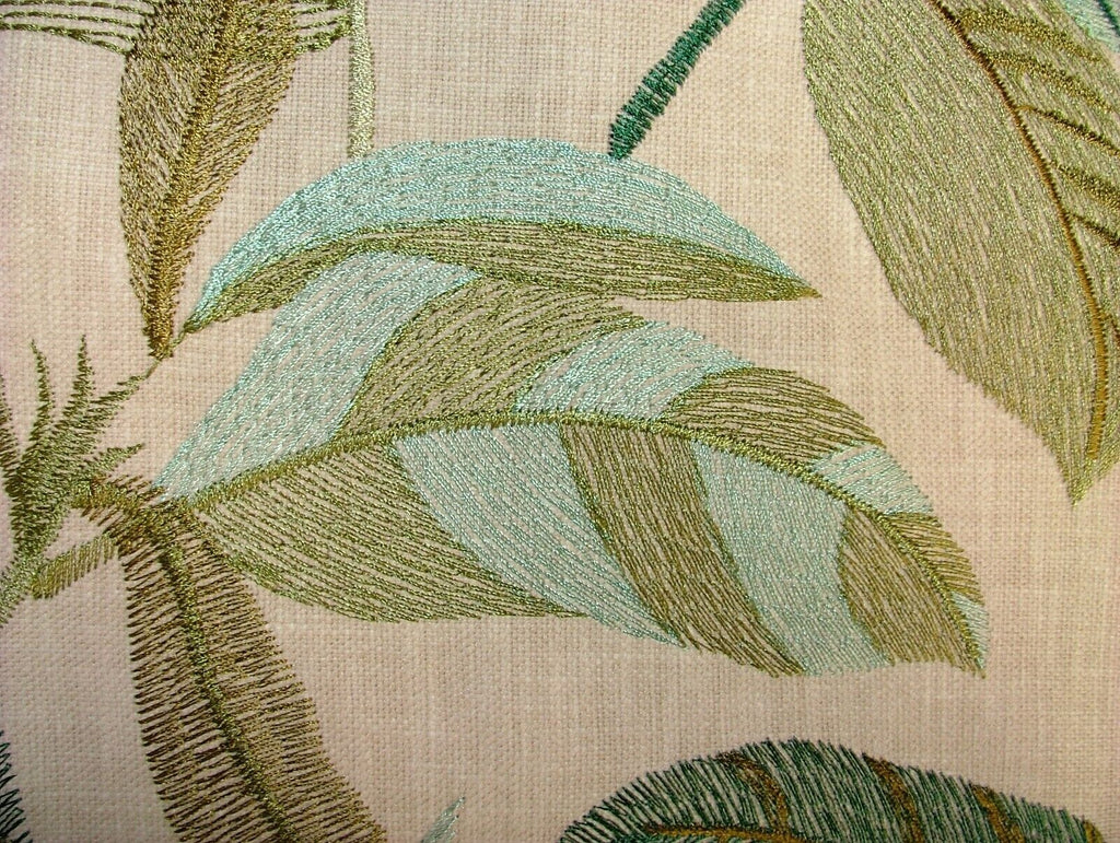 3.4 Metres iLiv Antigua Pistachio Embroidered Fabric Curtain Upholstery Cushion