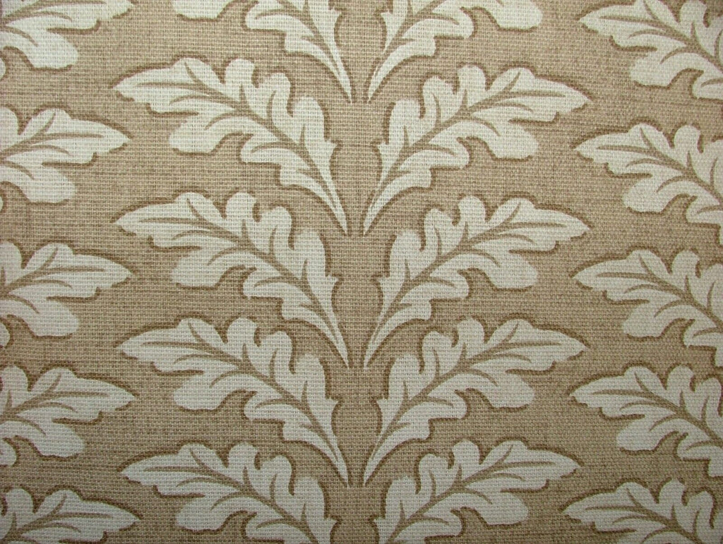 Morris Leaf Caramel Cotton Curtain Upholstery Cushion Roman Blind Fabric