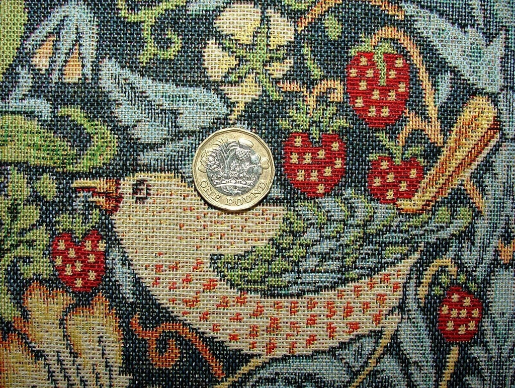 William Morris Strawberry Thief Tapestry Curtain Upholstery Cushion Fabric